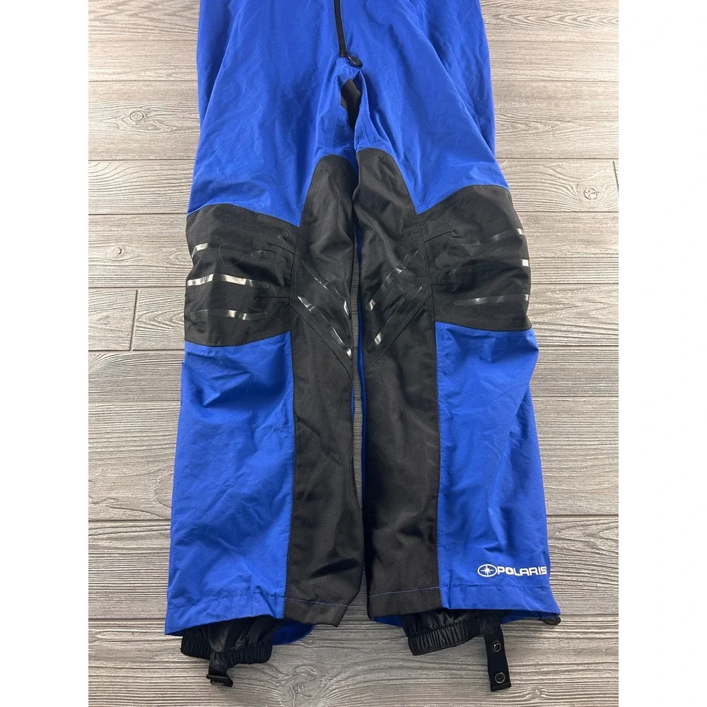 Pure Polaris Snow Bibs Mens Large Blue Black Snowmobile Ski Pants RN 94207